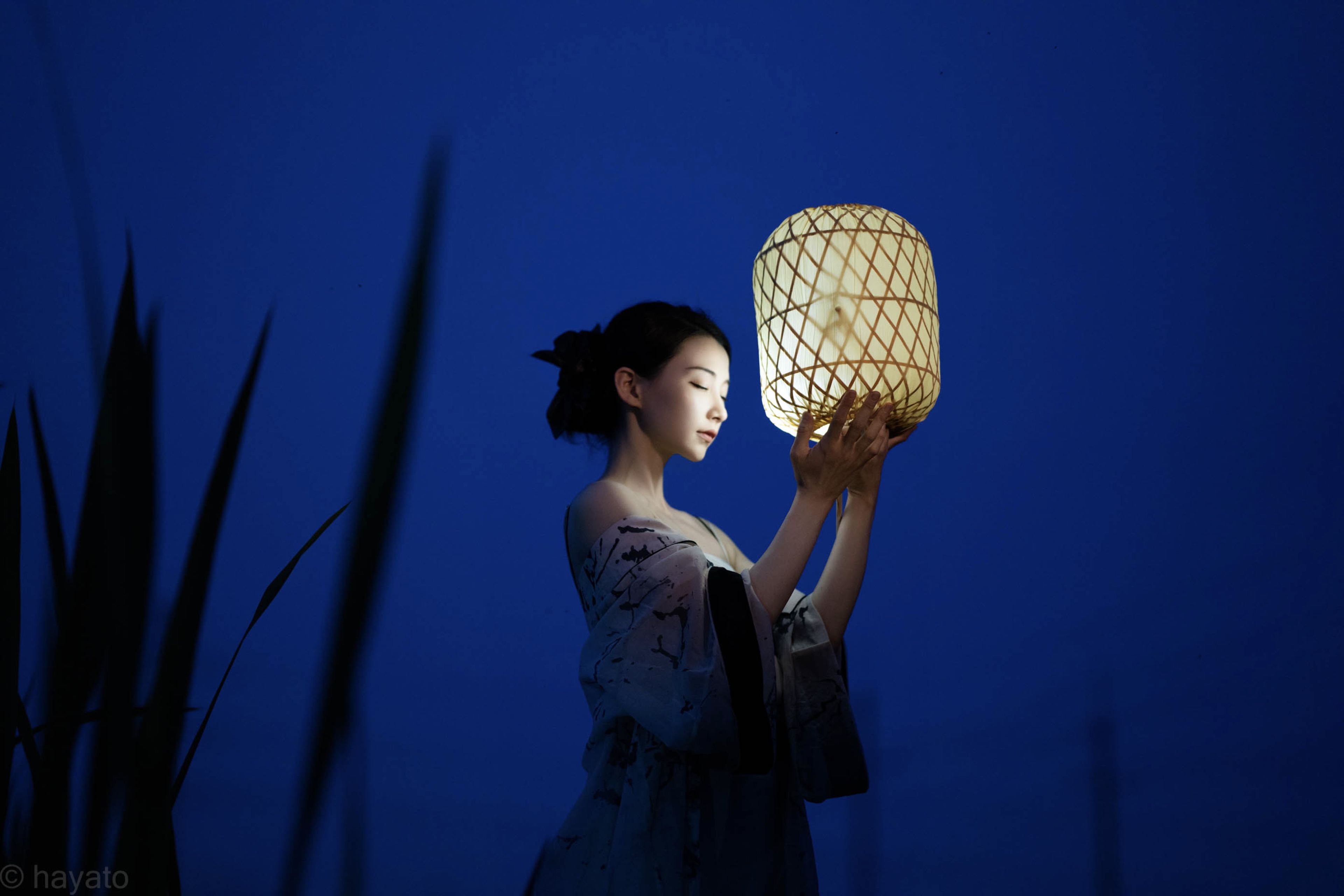 荷花人像