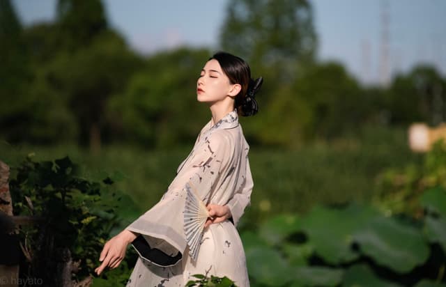 荷花人像