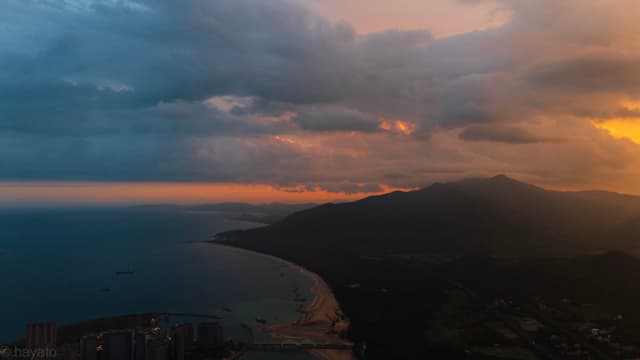 日月湾晚霞