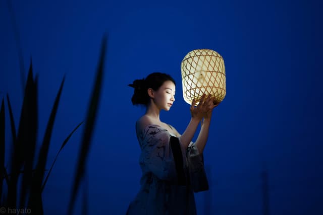 荷花人像